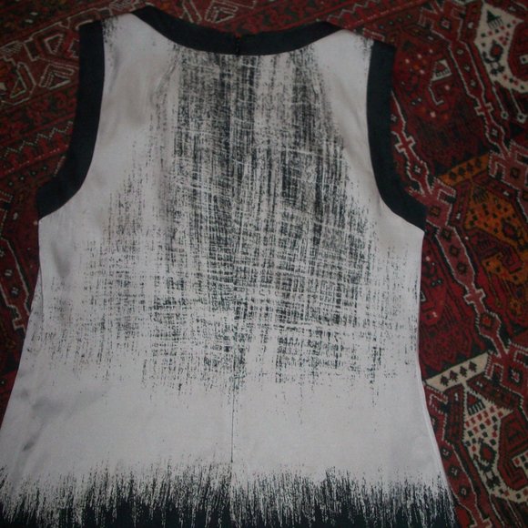 Elie Tahari silk blouse, Black, Size Small Lined Halter Top Zip Back Gathered - Picture 5 of 8